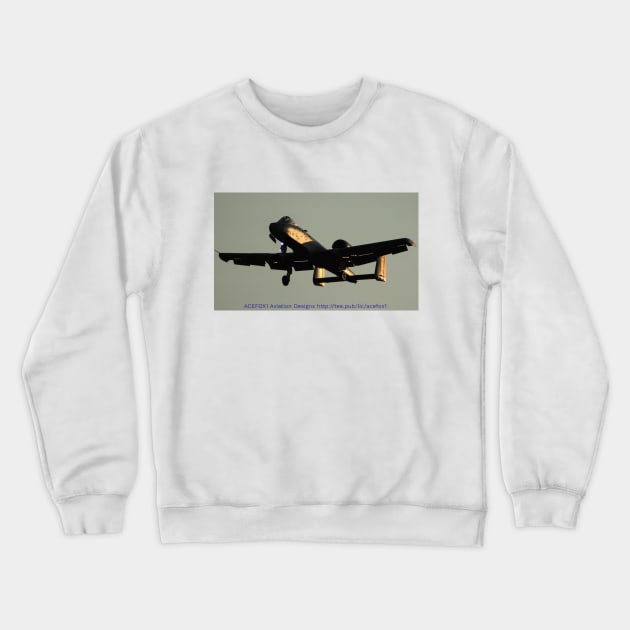 A-10 Landing Silhouette Crewneck Sweatshirt by acefox1